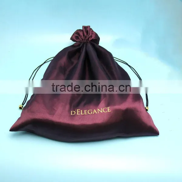 Security Feature and Hot Stamping Surface Handling Satin Shoe Bag