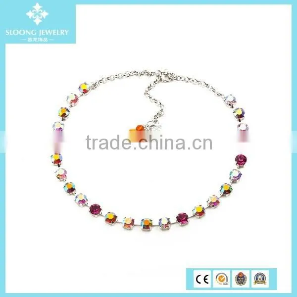 New Custom Brand Quality Red Crystal Fancy Necklace Sets photo-2