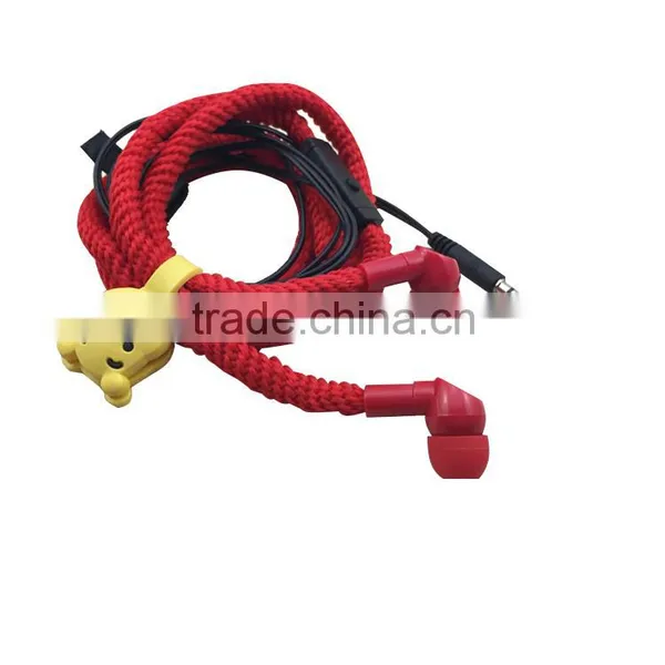 2016 New Arrival Fashionable Colorful Wired In-ear Shoelace Headset for Cellphone photo-4