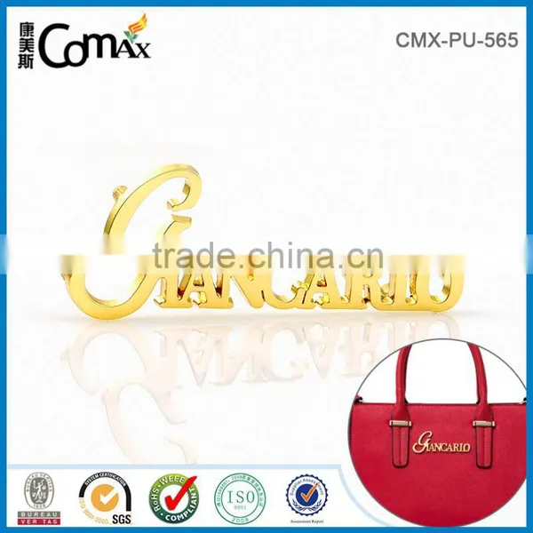 Popular Gold Custom Handbag Logo Small Metal Letters for Bags photo-2