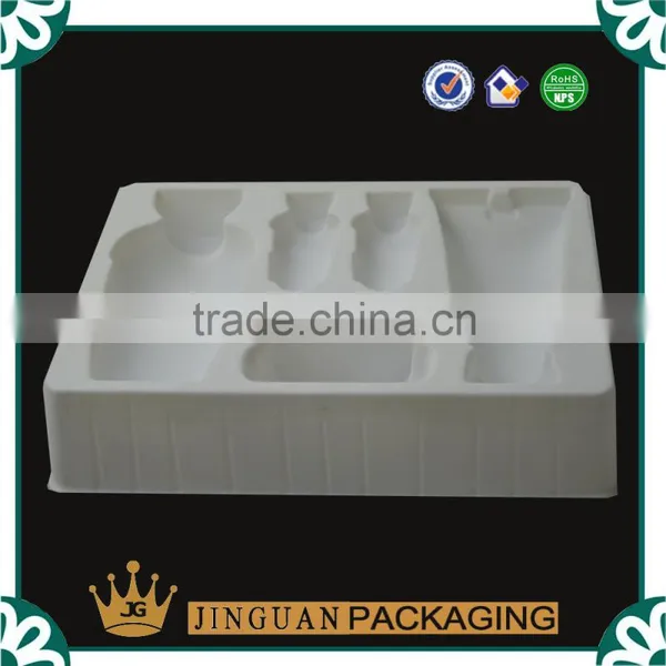 Hot Sale Packaging Disposable Black PP Flocking Plastic Cosmetic Tray Blister photo-2