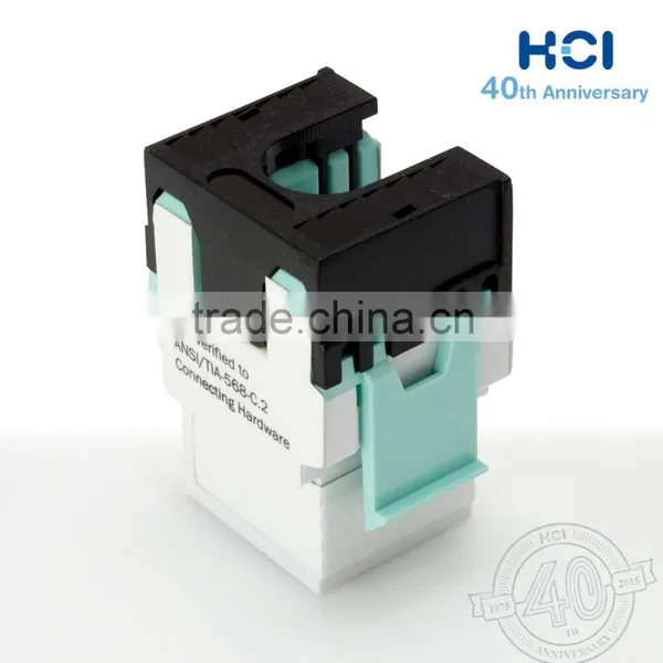 Network Solution ISO RJ45 8P8C UTP 180Degree Cat 6A Keystone Jack photo-5