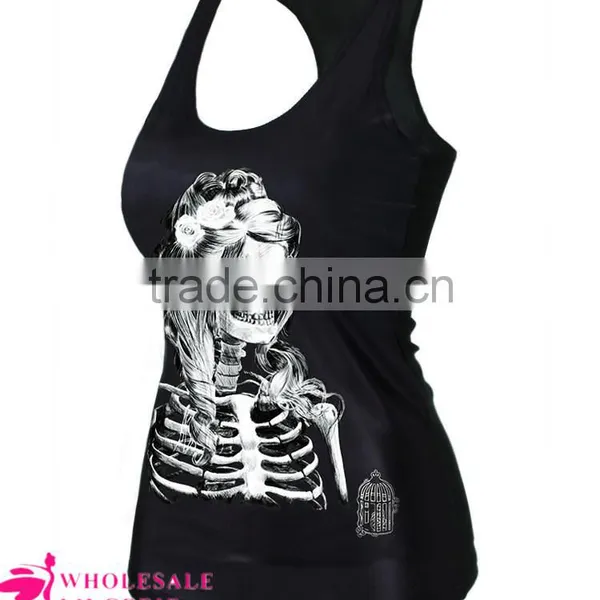 Wholesale Immortal Lovers Printed Black Women Tank Top Manufacturer BX042 photo-5