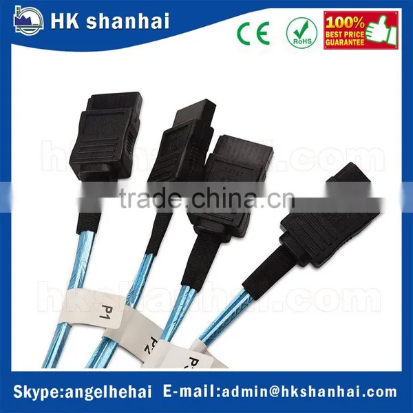 Wholesale Factory Price High Quality RAID Configuration Capacity Internal Mini-sas (SFF-8087) to 4x SATA Data Cable photo-2