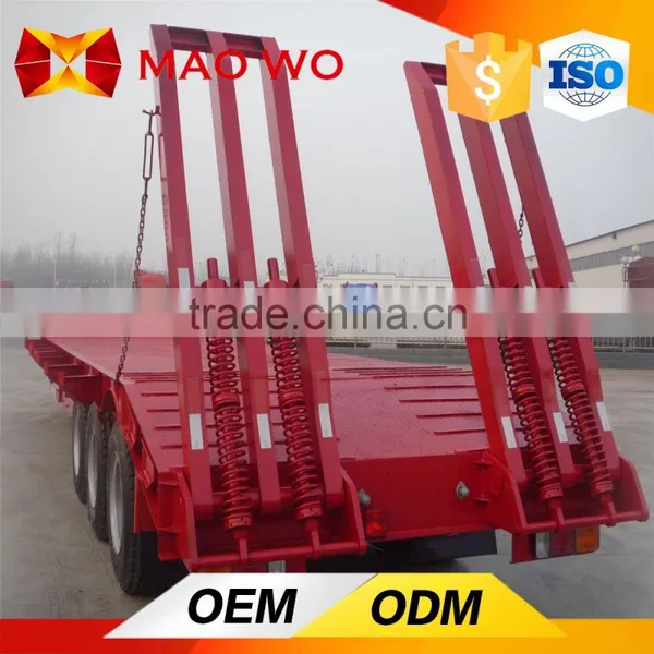 Cheap Price Tri Axle Low Bed Truck Excavator Transportation Trailer photo-2