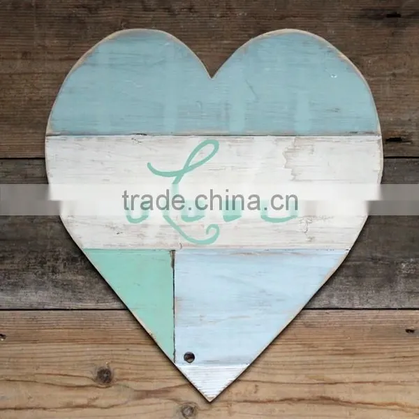 Reclaimed Wood Love Heart Art Sign photo-4