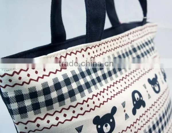 Store More Fashionable Cute Bear Cartoon Casual Tote Canvas Bag photo-4