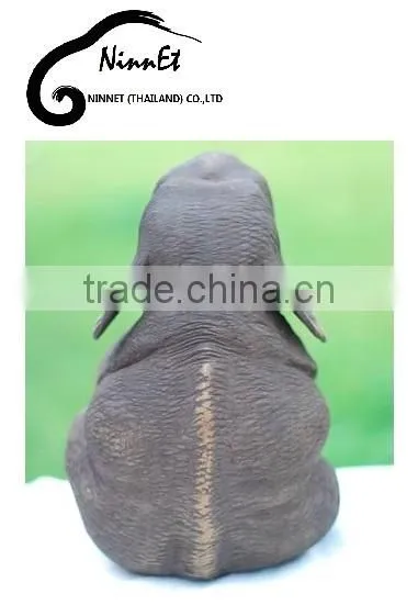 Wood Carved Elephant From Thailand photo-3