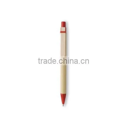 Recycled Paper Ballpoint Pen With Cardboard Barrel,wooden Clip photo-3
