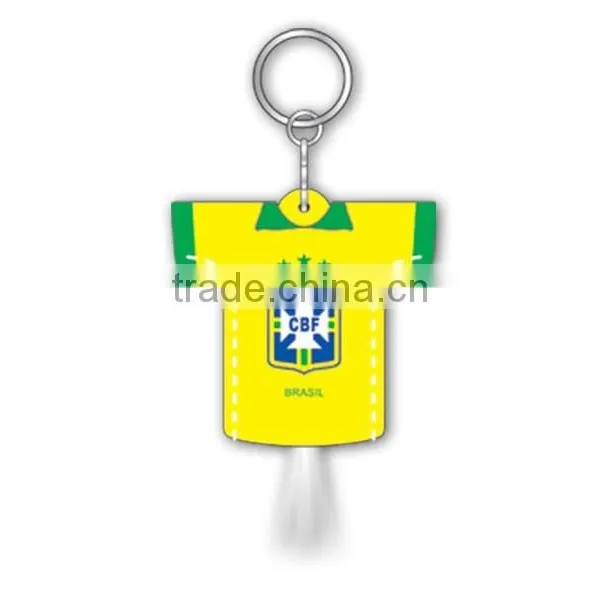 Plastic Keychain With Light High Quality Keychain Lighter With Fans Shirt Shape Christmas Light Keychain photo-3