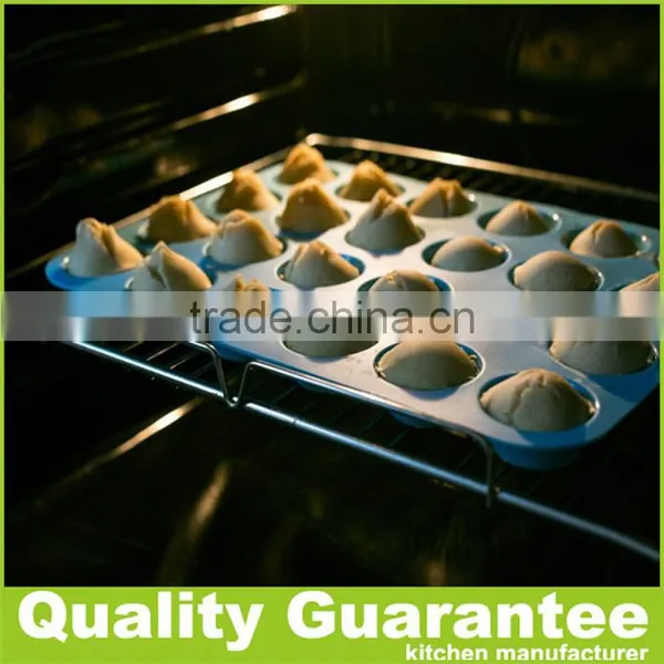 24 Holes Mini Round Silicone Muffin Pan Easy Cake Mold Microwave Oven Cake Pan Cookie Pan photo-6