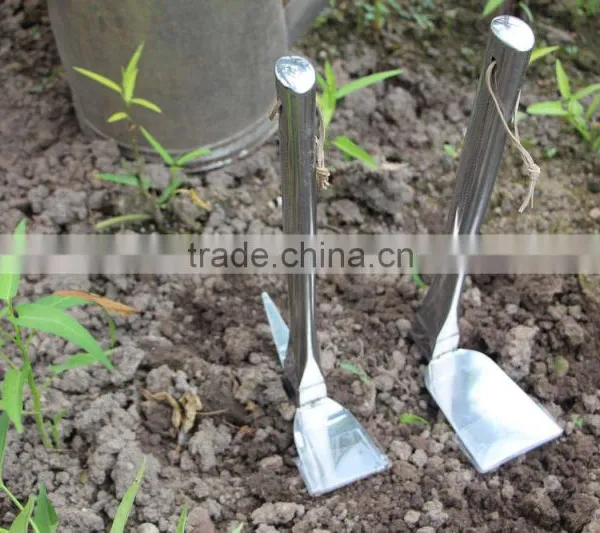 Best Sale High Grade Stainless Steel Mini Anti Slip Handle All Steel Farming Hoe photo-2