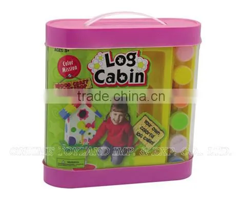 Wooden Log Cabin,wooden Toy for Kids,small House Toy