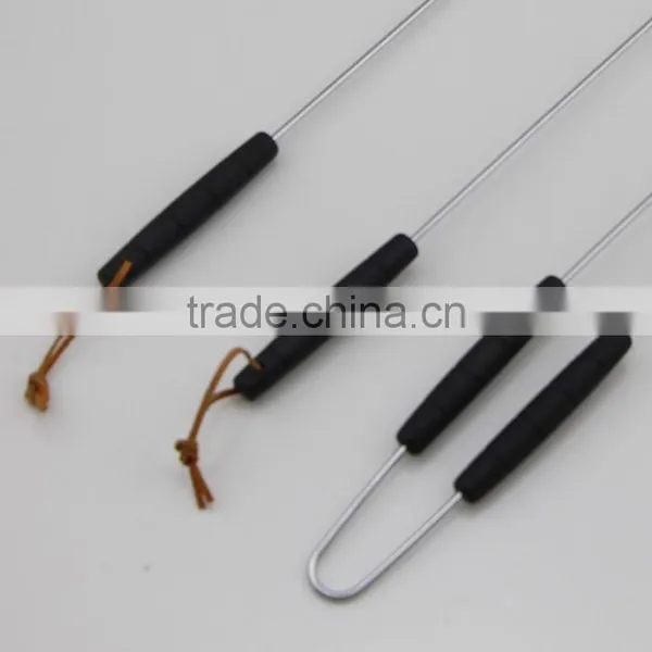 Black Rubber Handle Barbecue Tool Set With 3 Pieces of Tools Include Tong Spatula And Fork photo-3