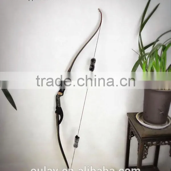Wood Riser/takedown Laminated Recurve Bows Imitation Bison Black Split Bow photo-3