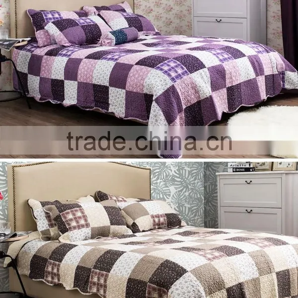 Bedspread and Matching Curtains, 100%polyester Material, Sofa Cover of Bedspread,stiching Bedspreads photo-5