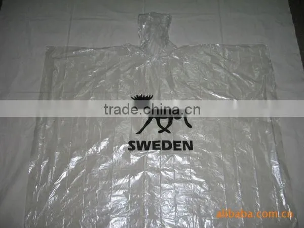 PE Disposable Transparent Emergency Rain Poncho With Customers' Logo photo-2