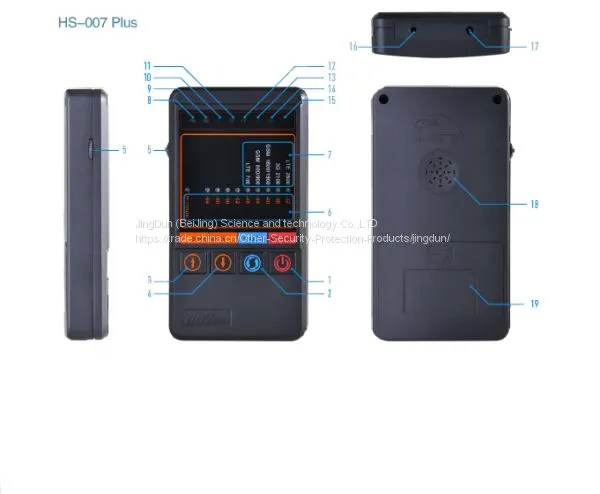 New China 20MHz-5000MHz Portable Handheld RF Bug Signal Detectors HS-007 Plus