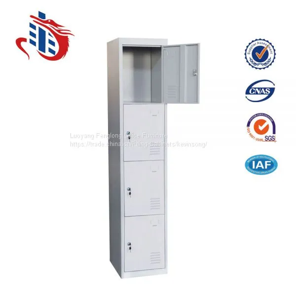 4 Door Workers Clothes Storage Cabinets Metal Locker Box photo-2