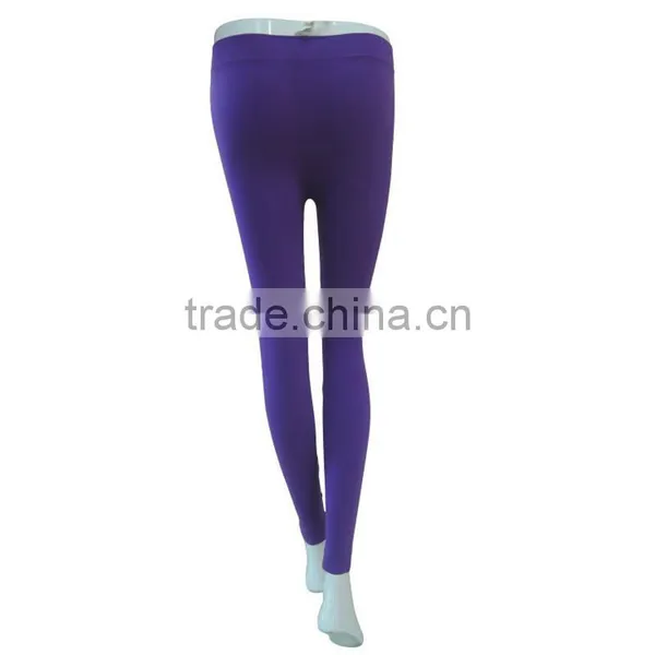 Cheap Purple Seamless Leggings Ladies Underwear Elastic Full Long Sexy Women Leggings photo-3