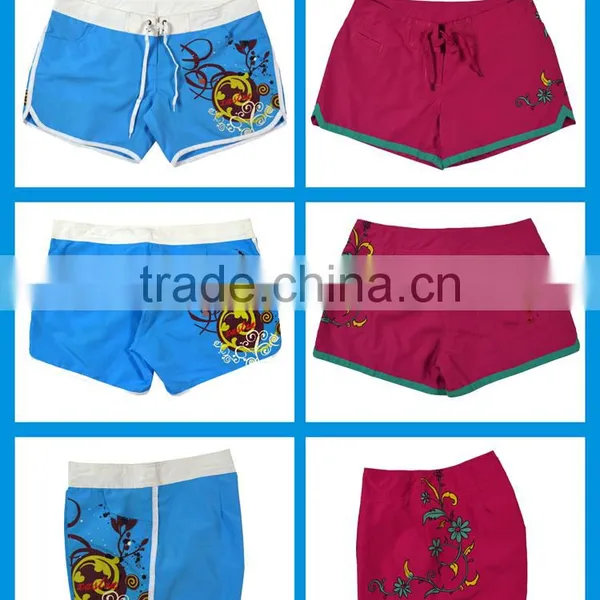 100% Polyester Women Logo Print Board Shorts Surfing Shorts photo-4