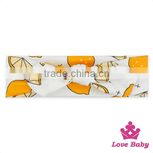 Wholesale Fashion Floral Clover Pattern Kids Cotton Knit Baby Bow Headband Accessories photo-3