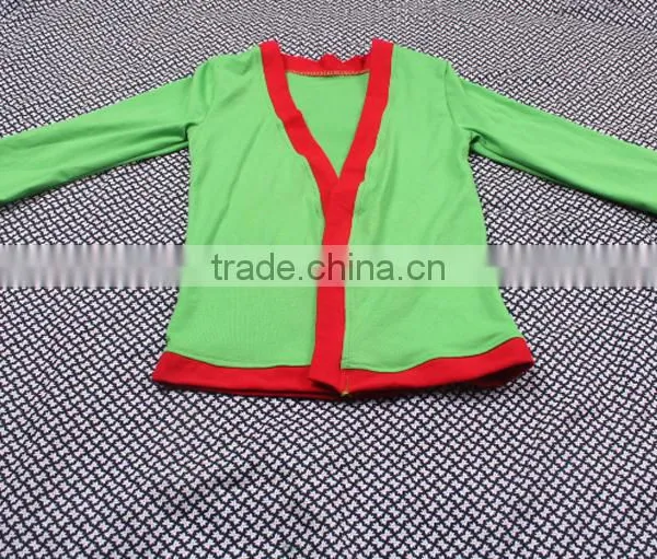 Knitting Cotton Green Color Girls Stylish Overall Fashion Smock-Frock Children Outer Garment photo-3
