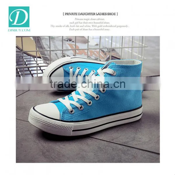 China High Ankle Durable Women Canvas Shoes photo-6