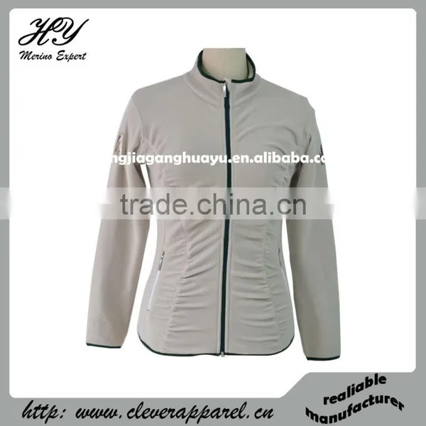 Machine Washable 100% Superfine Merino Wool Womens Middle Layer Fashion Jackets photo-2
