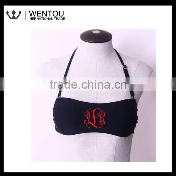 Plain Monogrammed Swimsuit Top photo-3