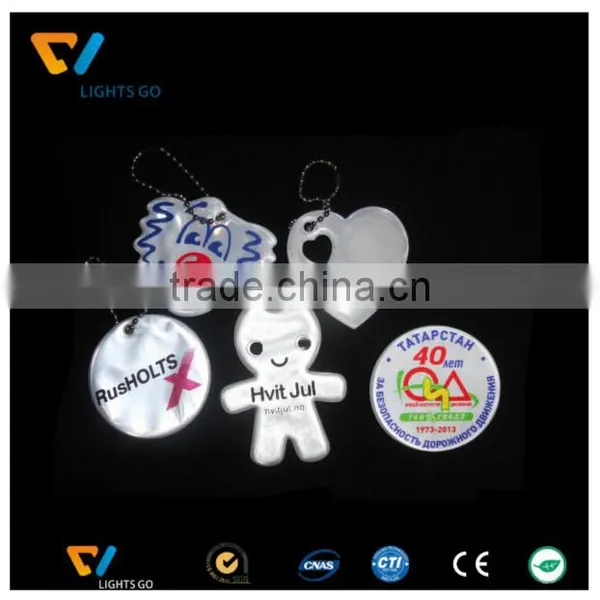 EN471 High Visibility Reflective Hard Clear Plastic Keychains for Bikes photo-6