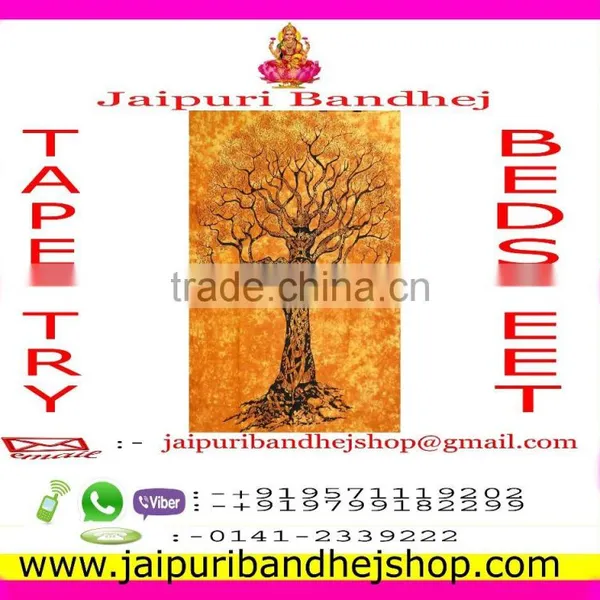 Jaipuri Printed Bed Runner Bed Throw Home Tapestry