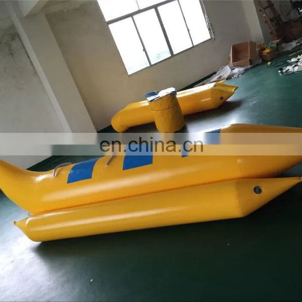 High Quality 0.9mm Pvc Infalatable Banana Boat ,inflatable Water Game Toy , Used Giant Water Banana Boat for Sale photo-2
