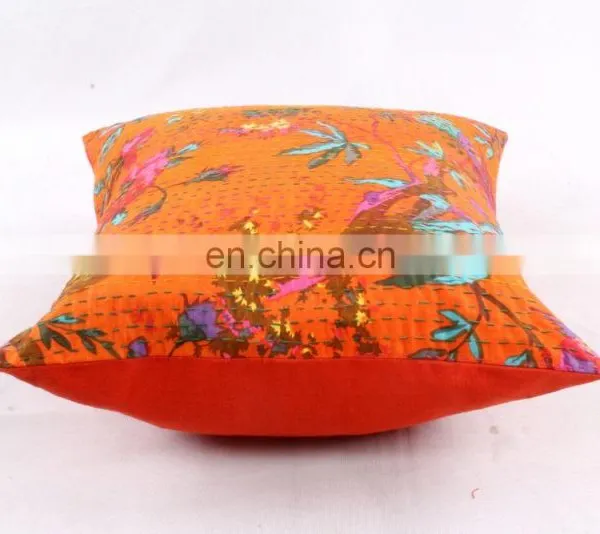 INDIA KANTHA VINTAGE PILLOW CUSHION COVER THROW HANDMADE ETHNIC HOME DECOR photo-3