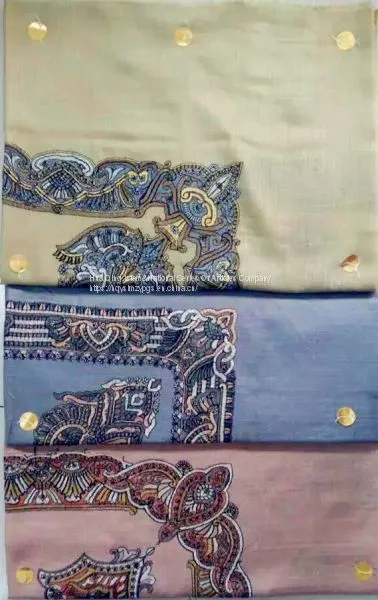 Arab Wool Acrylic Embroidery Scarf / Arab Scarf / Embroidery Scarf / Arabian Turban / Muslim Hijab Scarf photo-4