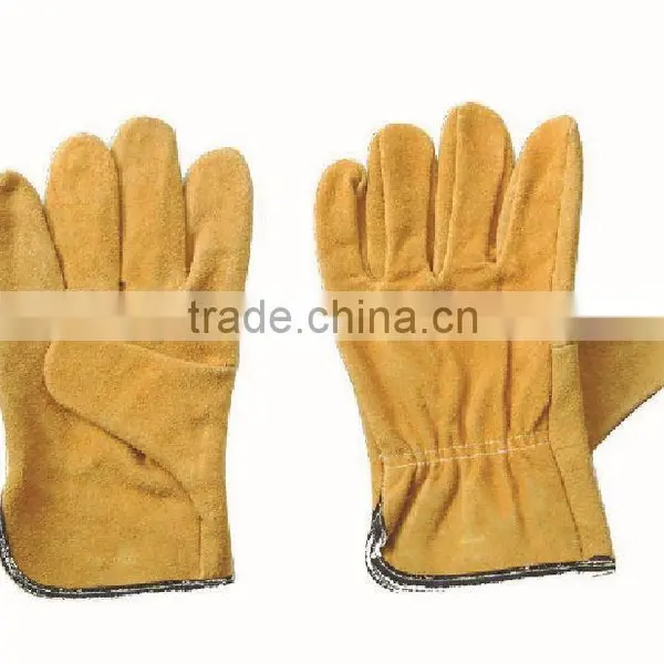 Top Quality Full Palm EN388 Leather Work Glove Safety Glove photo-4