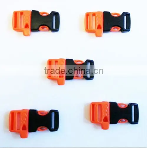 5 Pcs 5/8" Emergency Survival Side Release Whistle Buckles For Paracord Bracelet photo-2