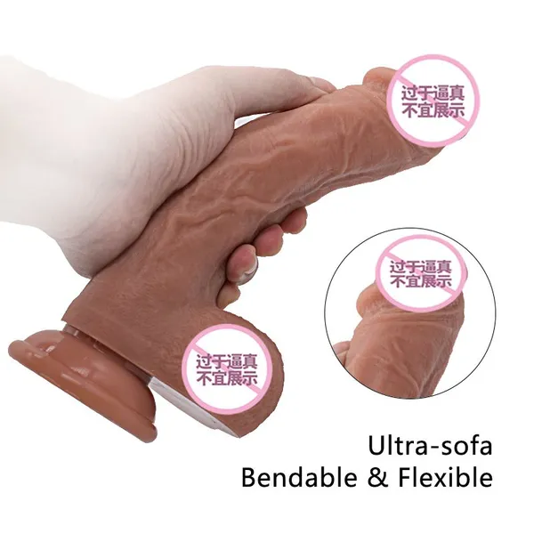 Simulation Penis Liquid Silicone Super Soft Female Masturbation Fake Penis Sex Toy photo-2
