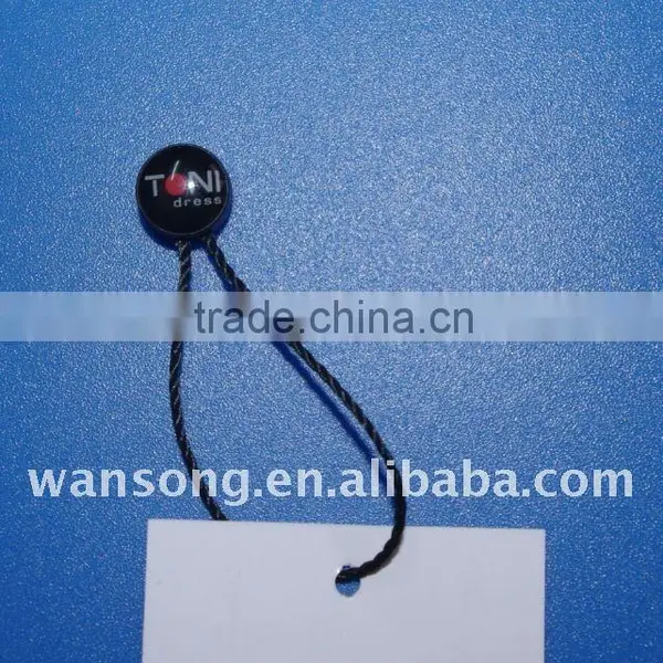 China Factory Price Plastic Garment String Seal Tags With Your Own Logo photo-5