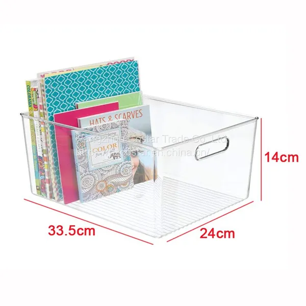 Plastic Clear Storage Bins Pantry Organizer Box Bin Containers for Organizing Kitchen Fridge, Food, Snack Pantry Cabinet, Fruit, Vegetables, Bathroom Supplies photo-5