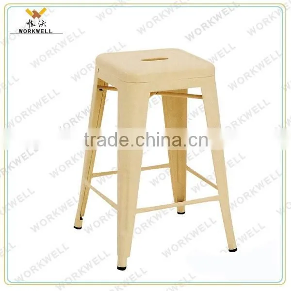 Galvanized Marais Side Metal Bar Stool Chair photo-3
