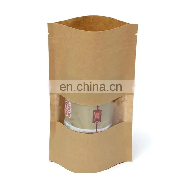 Aluminium Foil Brown Kraft Foil Laminate Stand up Pouch With Zipper photo-5