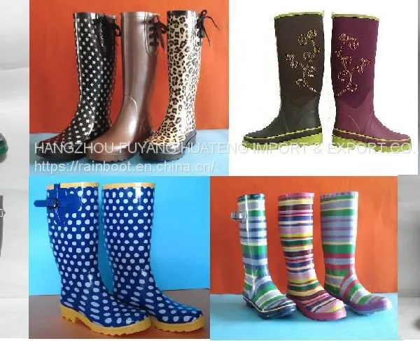 Various Printing Rubber Rain Boots, Vogue Rubber Boot, Waterproof Vogue Rain Boot, New Fashion Rubber Rain Boots, China Rain Boots photo-4