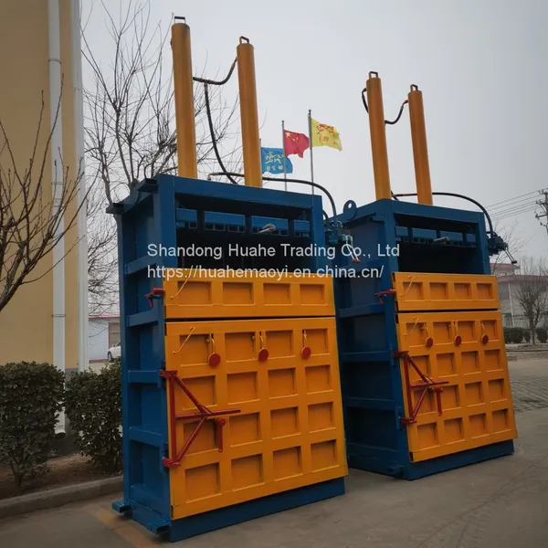 Semi Automatic Vertical Hydraulic Waste Paper Carton Packer Can Beverage Bottle Compression Woven Bag Clothing Sponge Packing photo-2