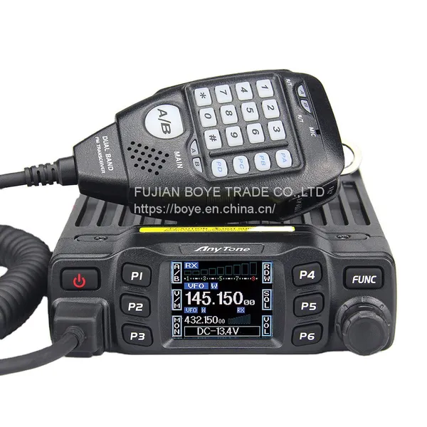 AT-778UV II AnyTone двухдиапазонный мобильный радиостанция на VHF 136-174МГц и UHF 400-480МГц мощностью 25Вт