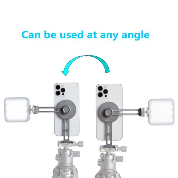 MagSafe Cell Phone Stand Iphone12,13,14,15 Magnetic Live Selfie Magnetic Lazy Desktop Video Head Tripod photo-2