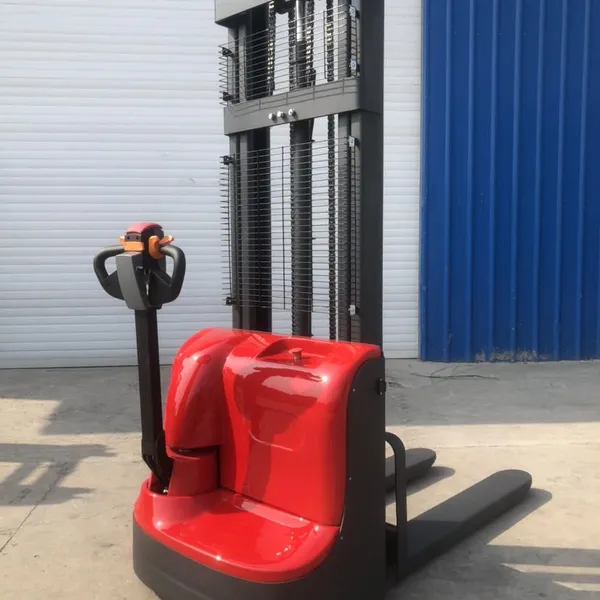 48 Volt Battery Charger 1.5ton 1500kg Electric Stacker Bais Operation Electric Pallet Stacker for Sale photo-2