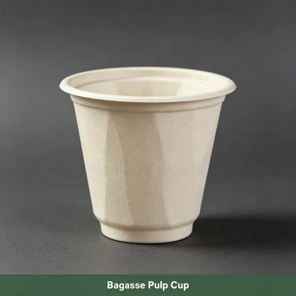 Molded Pulp Ice Cream Cup 8oz Grease Resistant No Plastic Stackable for Space Saving photo-4