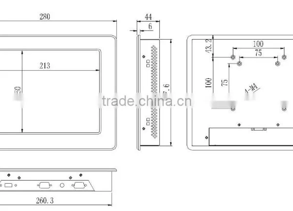 Window Operation System Lcd 10.4" Industrial Flat Panel Monitor photo-2