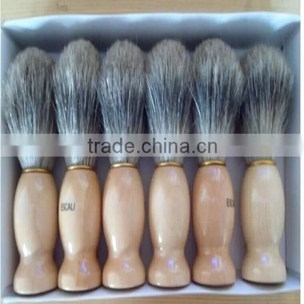 High-quality Barber Wooden Hand Pure Badger Shaving Brush With Custom Logo photo-2